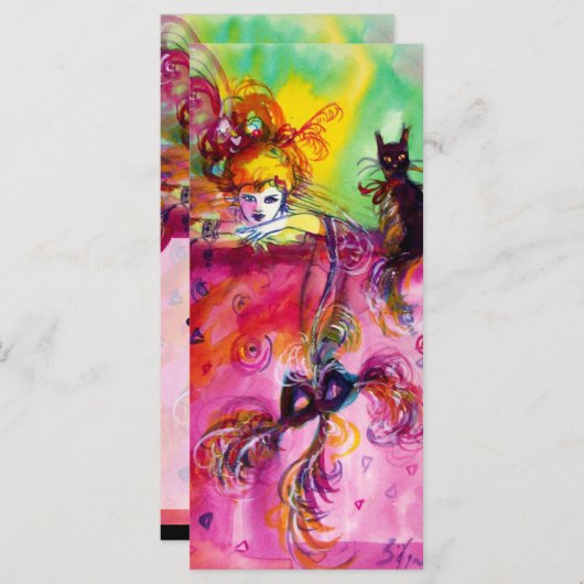 LADY MET ZWARTE CAT (Voorkant / Achterkant)