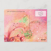 LADY MET ZWARTE CAT BRIEFKAART (Achterkant)