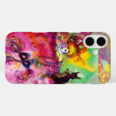 LADY MET ZWARTE CAT EN MASKMasquerade Night Case-Mate iPhone Case (Achterkant (horizontaal))