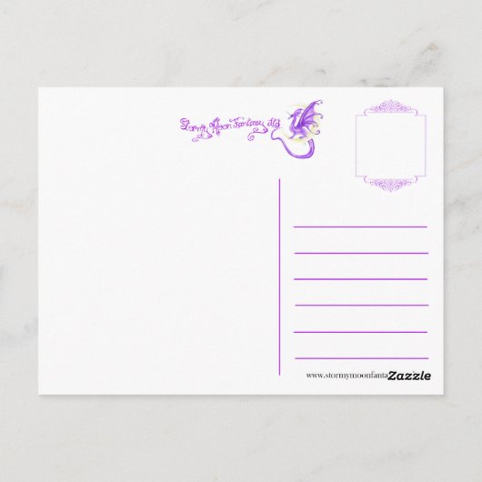 Lady Midnight Briefkaart (Achterkant)