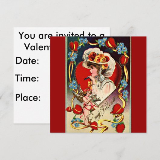  Lady Mijn Valentijn Uitnodiging (Voorkant / Achterkant)