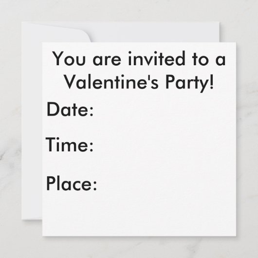 Lady Mijn Valentijn Uitnodiging (Achterkant)