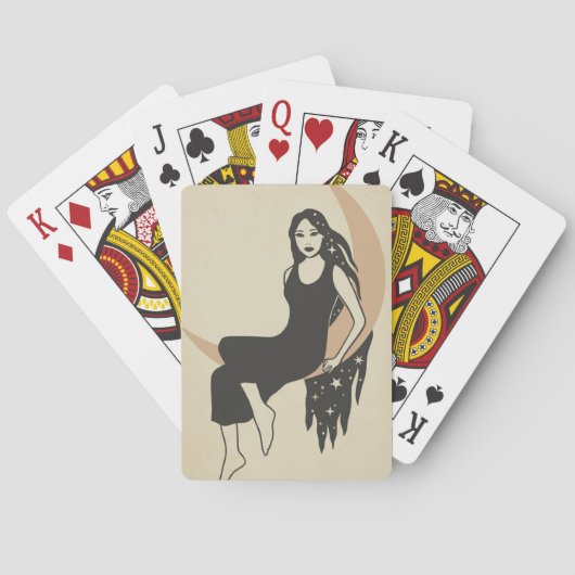 Lady Moon-speelkaarten Pokerkaarten (Achterkant)