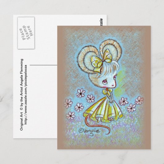 Lady Mouse Briefkaart (Voorkant / Achterkant)