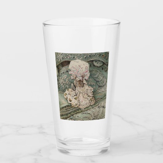Lady Mouse in een Mob-Pet (door Beatrix Potter) Glas (Voorkant)
