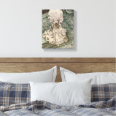 Lady Mouse in een muts (door Beatrix Potter) Canvas Afdruk (Insitu (Slaapkamer))