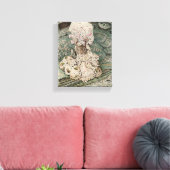 Lady Mouse in een muts (door Beatrix Potter) Canvas Afdruk (Insitu (Woonkamer))