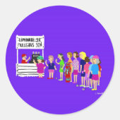 Lady Mulligan Golf Cartoon Stickers (Voorkant)