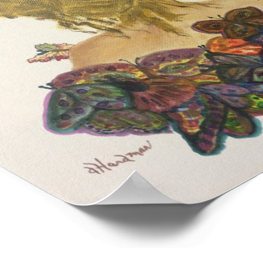 Lady 'N Butterflies Canvas Print (Hoek)