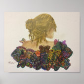 Lady 'N Butterflies Canvas Print (Voorkant)