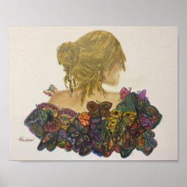 Lady 'N Butterflies Canvas Print
