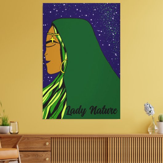 Lady Natuur Canvas afdrukken (Insitu (Woonkamer))