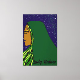 Lady Natuur Canvas afdrukken