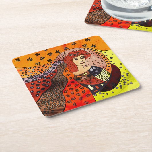 Lady Natuur Kartonnen Onderzetters (Schuin)