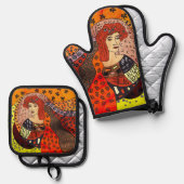 Lady Natuur Ovenwant & Pannenlap Set (Voorkant / Achterkant)