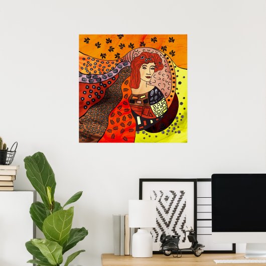 Lady Natuur Poster (Thuiskantoor)