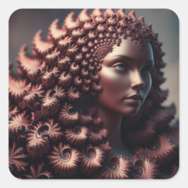 Lady Newtonbrot poseert voor portret Vierkante Sticker
