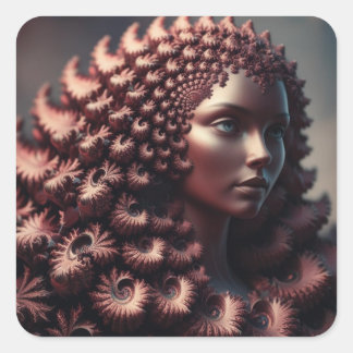Lady Newtonbrot poseert voor portret Vierkante Sticker