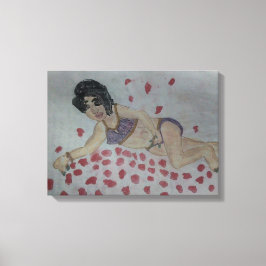 Lady Night Canvass Canvas Afdruk