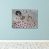 Lady Night Canvass Canvas Afdruk (Insitu (Houten vloer))