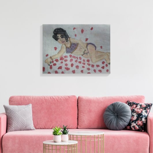 Lady Night Canvass Canvas Afdruk (Insitu (Woonkamer))