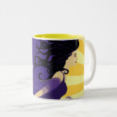 Lady Night Tweekleurige Koffiemok (Voorkant rechts)