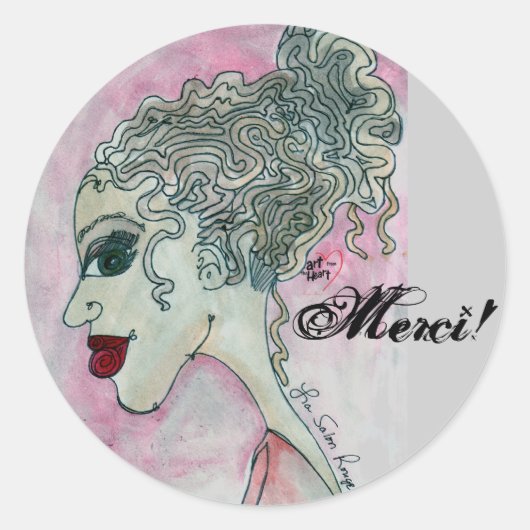 Lady No.3_Merci! Sticker (Voorkant)