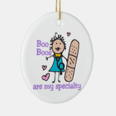 Lady Nurse Keramisch Ornament (Rechts)