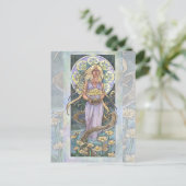 Lady of April Art Nouveau Birthstone Series Briefkaart (Staand voorkant)