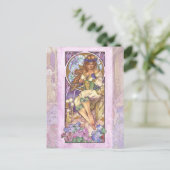 Lady of February Art Nouveau Birthstone Series Briefkaart (Staand voorkant)