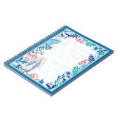 Lady of Grace | Blauwe Floral | Gregorian Chant Notitieboek (Linkerzijde)