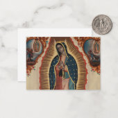 Lady of Guadalupe, 1780, van Sebastian Zalcedo Notitiekaartje (Voorkant / Achterkant in situ)