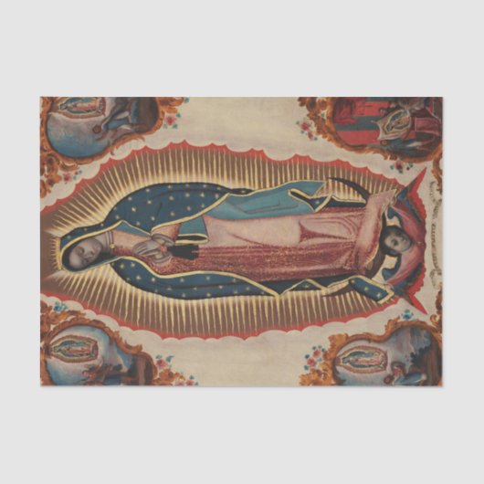 Lady of Guadalupe, 1780, van Sebastian Zalcedo Tissuepapier (Voorkant)