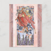 Lady of Juli Art Nouveau Birthstone Series Briefkaart (Voorkant)