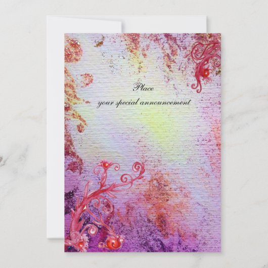 LADY OF LAKE 1, levendig helderblauw roze Kaart (Achterkant)