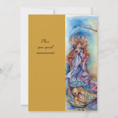 LADY OF LAKE , levendig helderblauw roze geel Kaart (Achterkant)