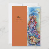 LADY OF LAKE , levendig helderblauw roze geel Kaart (Achterkant)