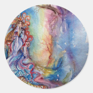 LADY OF LAKE, Magic en Mystery Waterverf Ronde Sticker