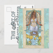 Lady of March Art Nouveau Birthstone Series Briefkaart (Voorkant / Achterkant)