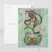 Lady of May Art Nouveau Birthstone Series Briefkaart (Voorkant / Achterkant)