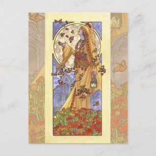 Lady of November Art Nouveau Birthstone Series Briefkaart