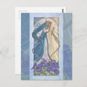 Lady of September Art Nouveau Birthstone Series Briefkaart (Voorkant / Achterkant)
