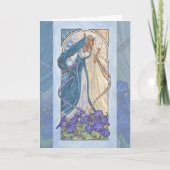 Lady of September Art Nouveau Birthstone Series Kaart (Voorkant)