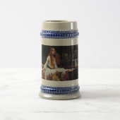 Lady of Shallot Boat Waterhouse Art 16oz Beer Mok (Center)