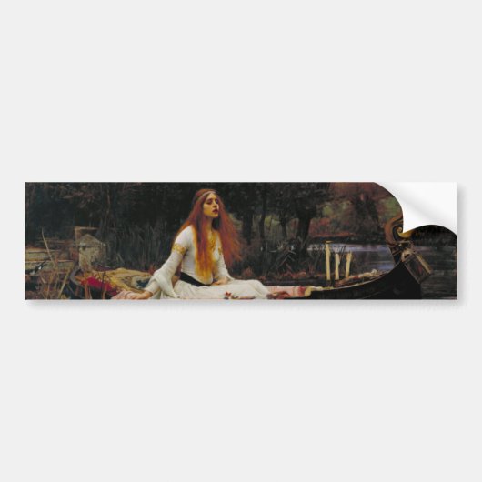 Lady of Shallot John William Waterhouse Bumpersticker (Voorkant)