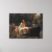Lady of Shallot van Pre-Raphaelite JW Waterhouse Canvas Afdruk (Voorkant)