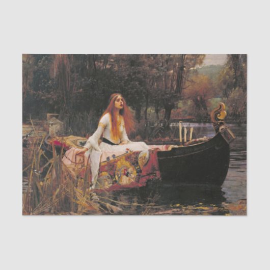 Lady of Shalott John William Waterhouse Tissuepapier (Voorkant)