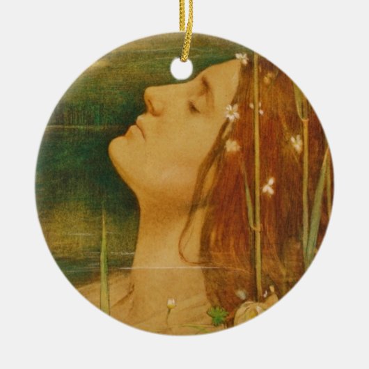 Lady of Shalott Keramisch Ornament (Voorkant)