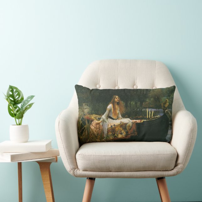 Lady of Shalott op boot door John William Waterhou Kussen (Stoel)
