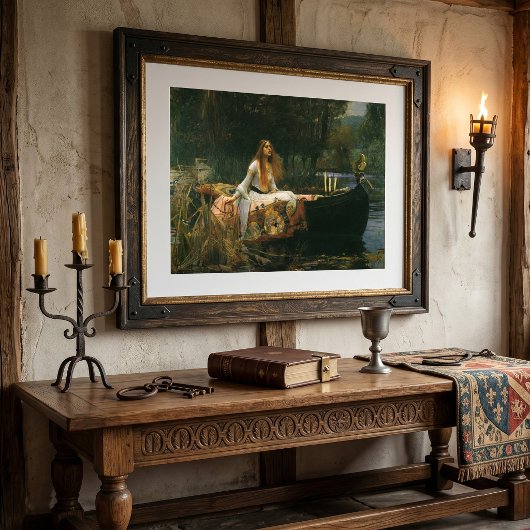 Lady of Shalott op boot door John William Waterhou Poster